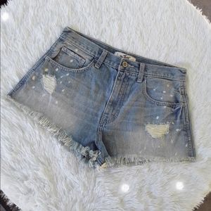 Hollister Distressed Hi Rise Jean Shorts
